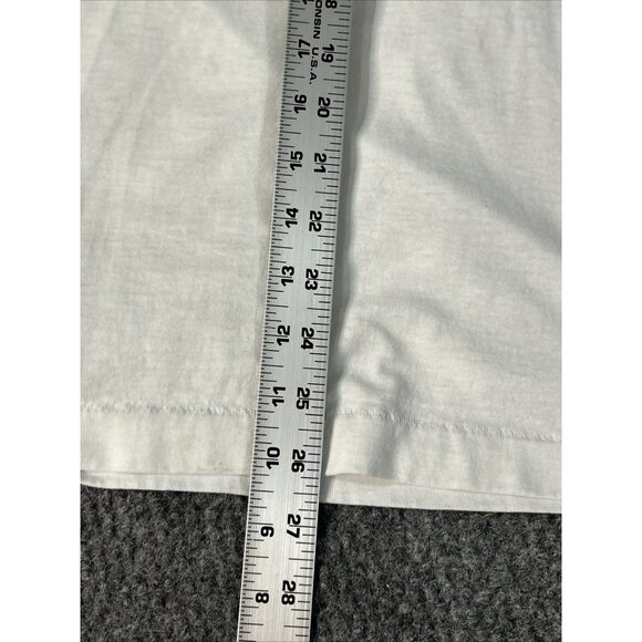 Vintage Single Stitch Hanes Best Butterfly Psychadelic White 80s 90s Size L - Picture 6 of 11